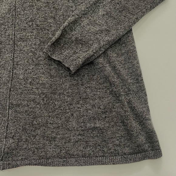 Bass Cardigan Sweater Dark Grey & Black Open Front Cotton Blend Women’s sz Large - Picture 14 of 16